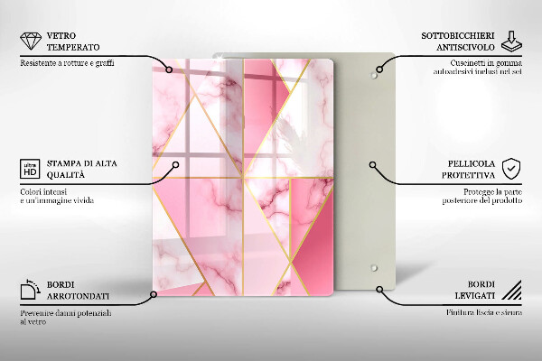 Tagliere in vetro Forme geometriche boho