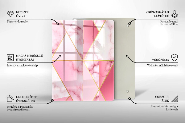 Tagliere in vetro Forme geometriche boho