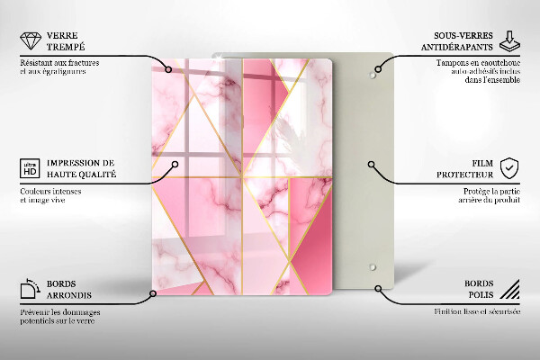 Tagliere in vetro Forme geometriche boho