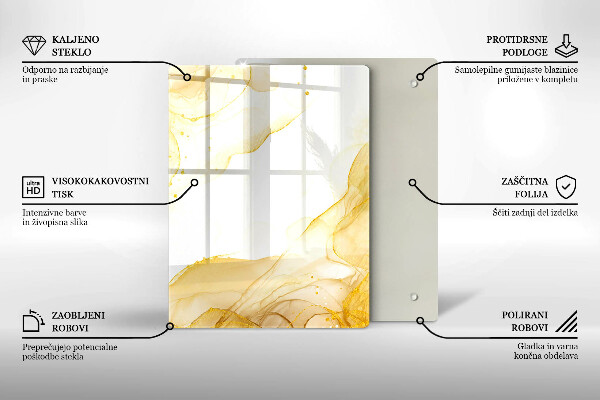 Tagliere in vetro Modello di foglie Boho