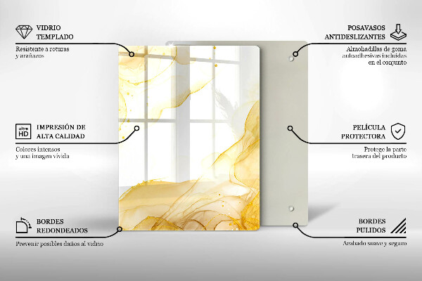 Tagliere in vetro Modello di foglie Boho