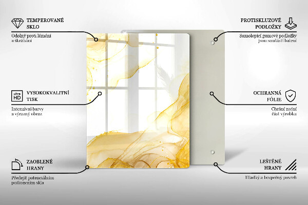 Tagliere in vetro Modello di foglie Boho