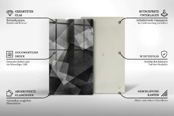 Tagliere in vetro Astrazione geometrica