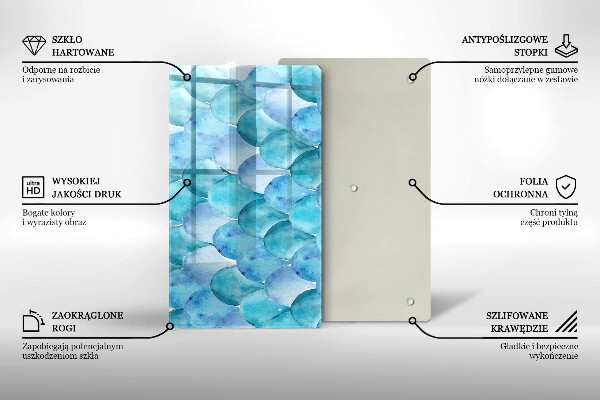 Tagliere in vetro Scaglie di acquerello