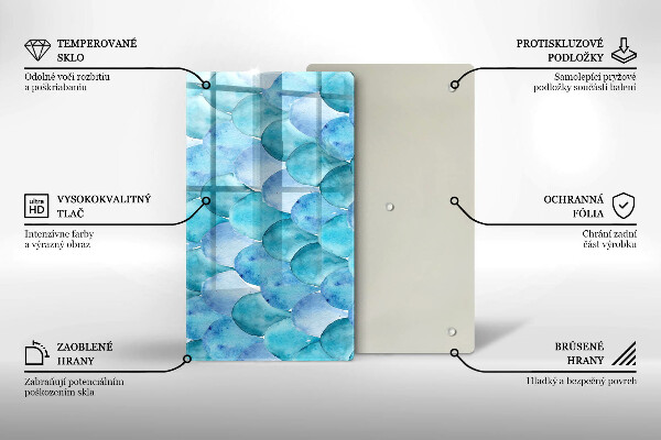 Tagliere in vetro Scaglie di acquerello