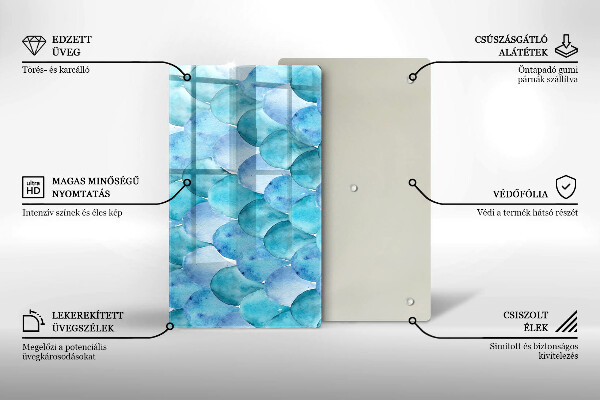 Tagliere in vetro Scaglie di acquerello