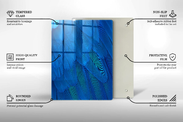 Tagliere in vetro Scaglie di acquerello