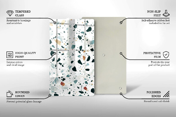 Tagliere in vetro Gres chiaro