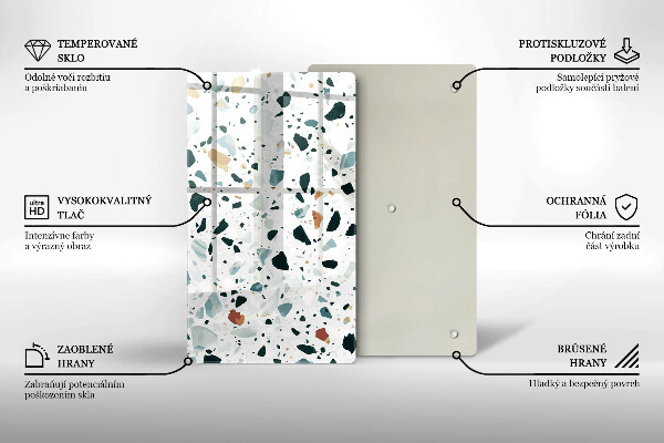 Tagliere in vetro Gres chiaro