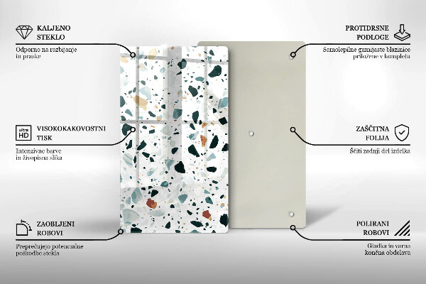 Tagliere in vetro Gres chiaro