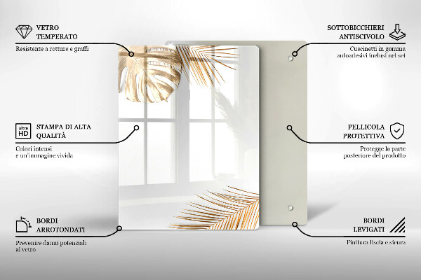 Tagliere in vetro Gres chiaro