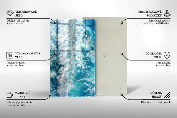 Tagliere in vetro Onde dell'acqua di mare