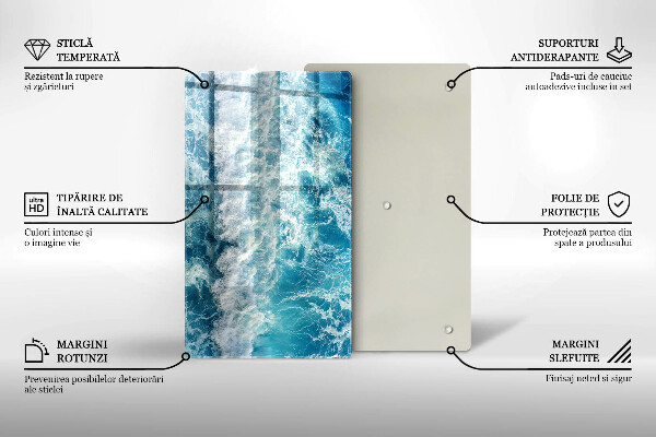 Tagliere in vetro Onde dell'acqua di mare