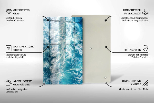 Tagliere in vetro Onde dell'acqua di mare