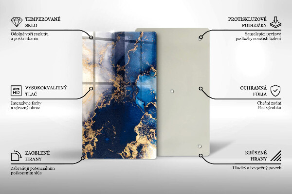 Tagliere in vetro Sfondo elegante e oro