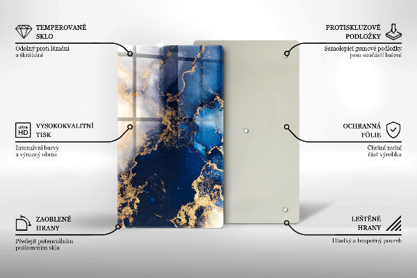 Tagliere in vetro Sfondo elegante e oro