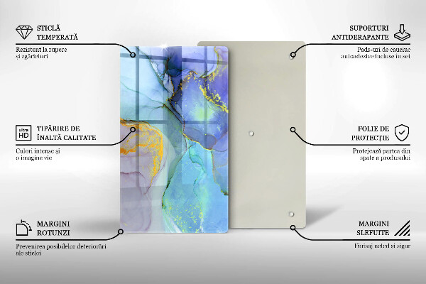 Tagliere in vetro Pietra d'oro incrinata