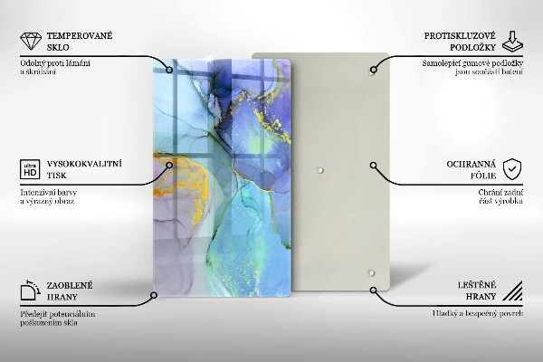Tagliere in vetro Pietra d'oro incrinata