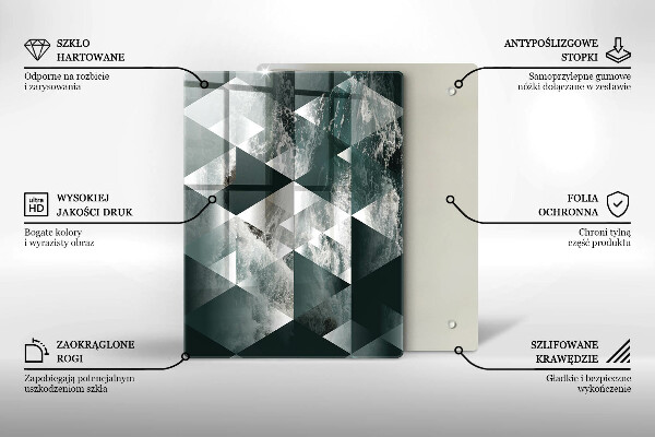 Tagliere in vetro Pietra d'oro incrinata