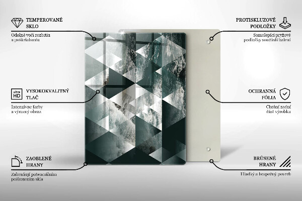 Tagliere in vetro Pietra d'oro incrinata