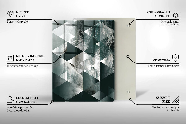 Tagliere in vetro Pietra d'oro incrinata