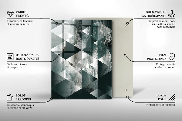 Tagliere in vetro Pietra d'oro incrinata