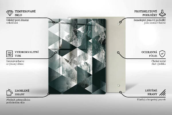 Tagliere in vetro Pietra d'oro incrinata