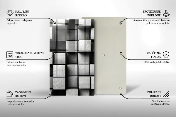 Tagliere in vetro Sfondo di geometria 3D