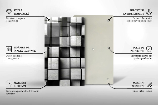 Tagliere in vetro Sfondo di geometria 3D