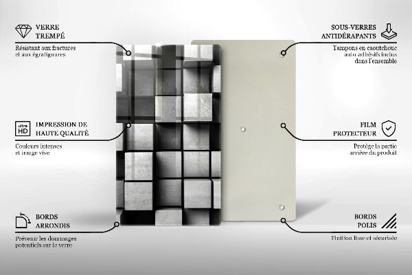 Tagliere in vetro Sfondo di geometria 3D