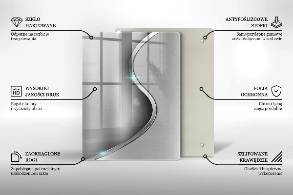 Tagliere in vetro Sfondo di geometria 3D
