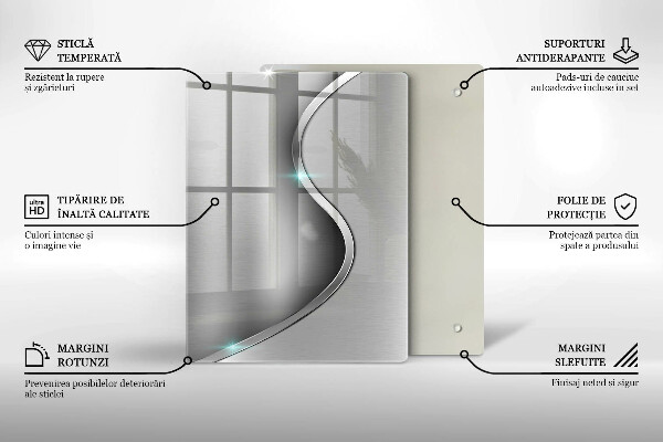 Tagliere in vetro Sfondo di geometria 3D