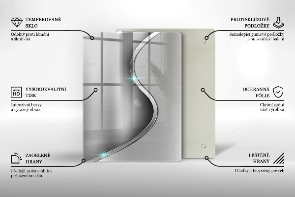 Tagliere in vetro Sfondo di geometria 3D