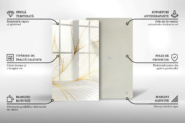 Tagliere in vetro Modello di linee moderne