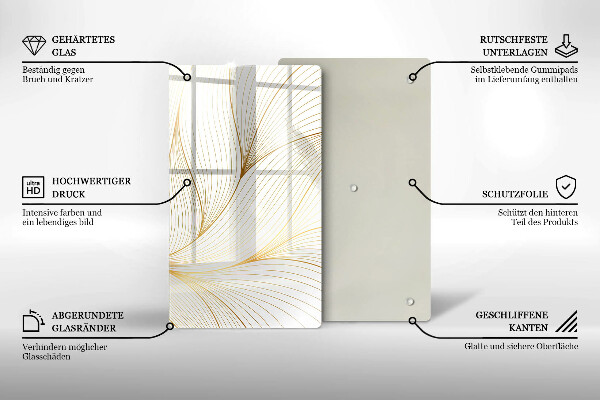 Tagliere in vetro Modello di linee moderne