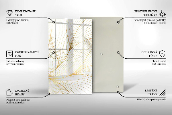 Tagliere in vetro Modello di linee moderne
