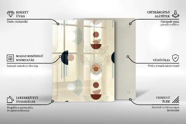 Tagliere in vetro Modello di linee moderne