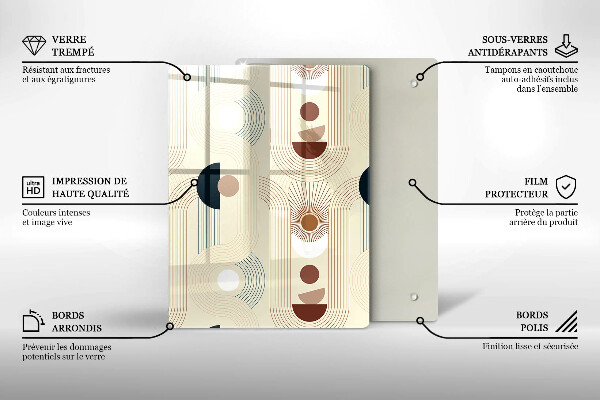 Tagliere in vetro Modello di linee moderne