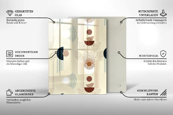 Tagliere in vetro Modello di linee moderne