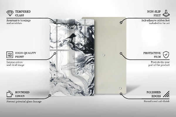 Tagliere in vetro Astrazione dell'inchiostro