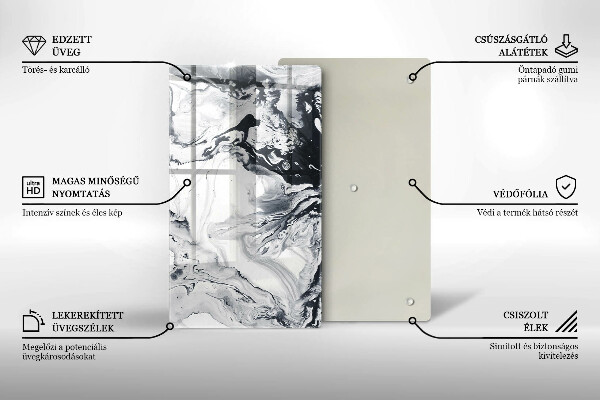 Tagliere in vetro Astrazione dell'inchiostro