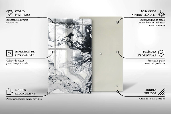 Tagliere in vetro Astrazione dell'inchiostro