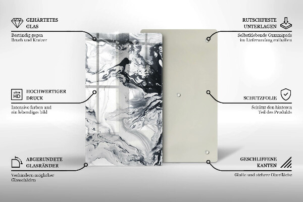 Tagliere in vetro Astrazione dell'inchiostro