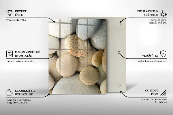Tagliere in vetro Linee dorate astratte