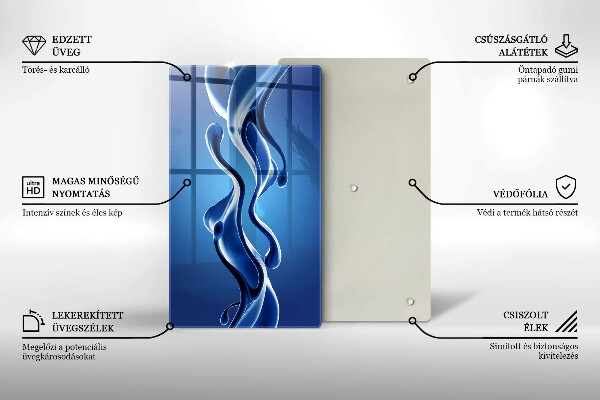 Tagliere in vetro Astrazione fluida