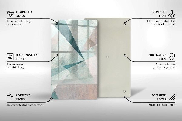 Tagliere in vetro Astrazione tagliente
