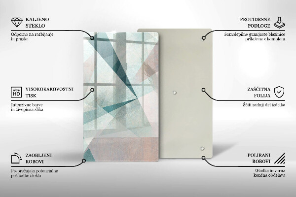 Tagliere in vetro Astrazione tagliente
