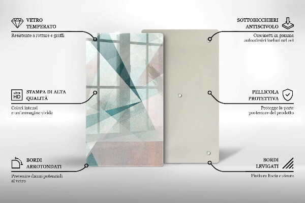 Tagliere in vetro Astrazione tagliente