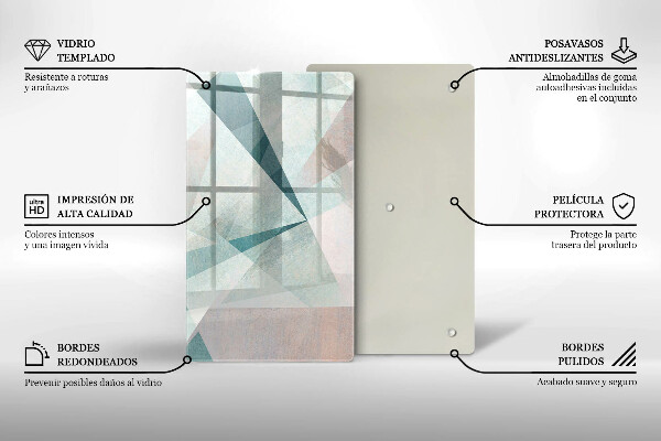 Tagliere in vetro Astrazione tagliente