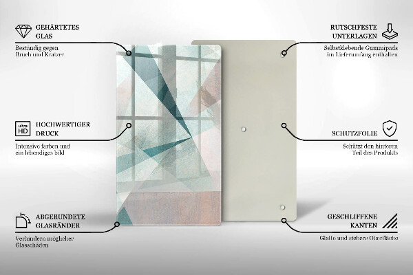 Tagliere in vetro Astrazione tagliente